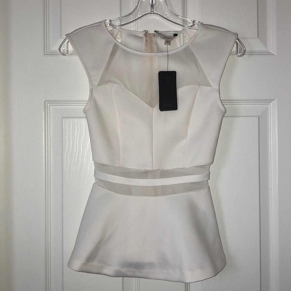 Guess xs white top